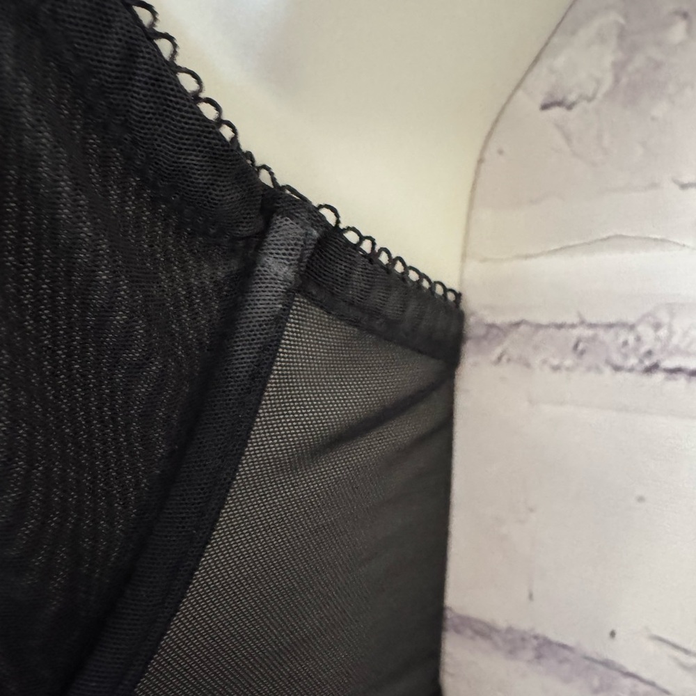 Victoria’s Secret Tease 38DDD Unlined Demi Bra Black‎ Heart Lollipop Sexy Bow - Picture 4 of 14